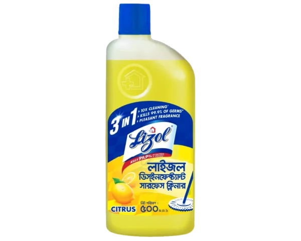 Lizol 3in1 Disinfectant Surface Cleaner Citrus 500ml