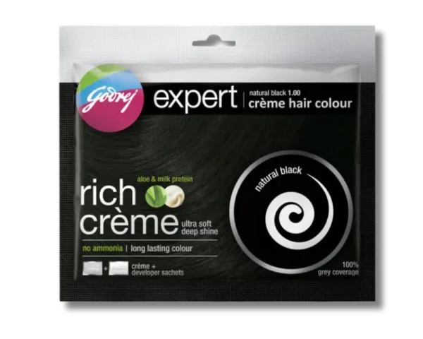 Godrej Expert Crème Hair Colour Natural Black 20gm+20ml