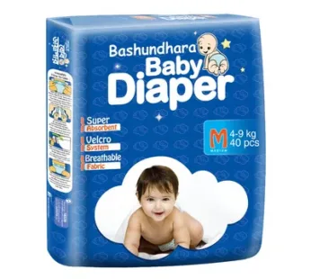 Bashundhara Baby Diaper Belt M (4-9 kg) 40 pcs